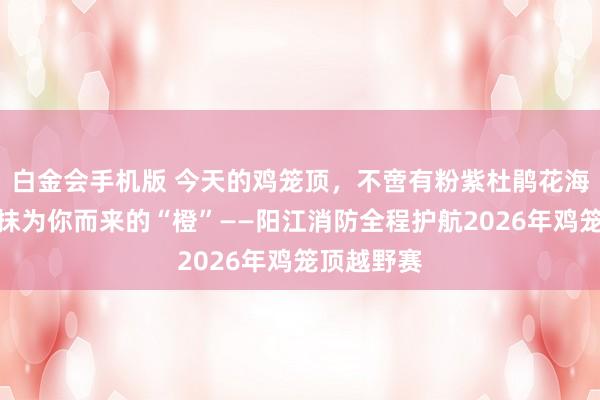 白金会手机版 今天的鸡笼顶，不啻有粉紫杜鹃花海，还有一抹为你而来的“橙”——阳江消防全程护航2026年鸡笼顶越野赛